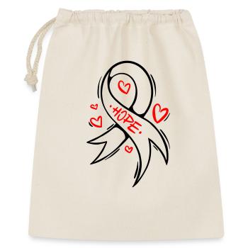 Hope Heart Cancer Loop - Gift Bag 40 x 50 cm - nature - Front