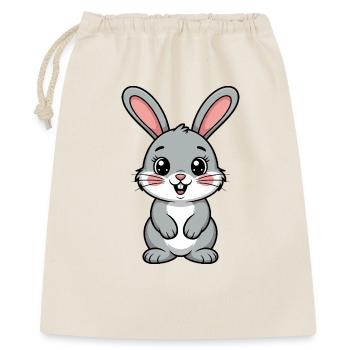 Hase - Geschenkbeutel aus Baumwolle (40 x 50 cm) - Natur - Vorne