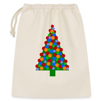 Tannenbaum Weihnachten - Geschenkbeutel aus Baumwolle (40 x 50 cm) - Natur - Vorne