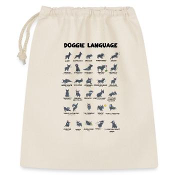 Langage canin - Sac cadeau 40 x 50 cm - nature - Devant