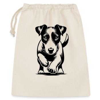 Jack Russell Terrier - Geschenkbeutel aus Baumwolle (40 x 50 cm) - Natur - Vorne