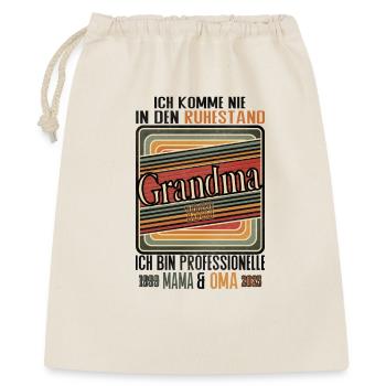 Grandma – Professionelle Mama & Oma - Geschenkbeutel aus Baumwolle (40 x 50 cm) - Natur - Vorne