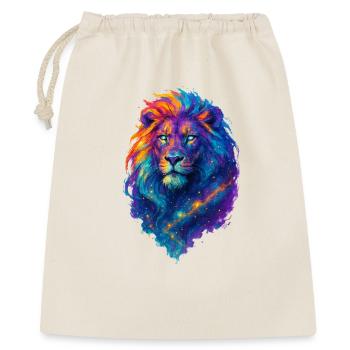 Lion cosmique coloré - Art couleurs Pop - Sac cadeau 40 x 50 cm - nature - Devant