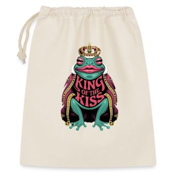 King Of The Kiss Lustiger Froschkönig Kuss Spruch - Geschenkbeutel aus Baumwolle (40 x 50 cm) - Natur - Vorne
