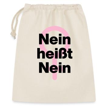 NEIN HEISST NEIN – IMMER! ♀ GIRLPOWER FEMALE POWER - Geschenkbeutel aus Baumwolle (40 x 50 cm) - Natur - Vorne