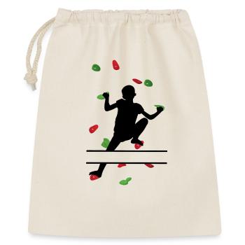 Climbing Wall Kids – Individuelles Abenteuer - Geschenkbeutel aus Baumwolle (40 x 50 cm) - Natur - Vorne