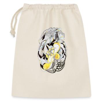 Ailes ornementales en forme de plume circulaire - Sac cadeau 40 x 50 cm - nature - Devant