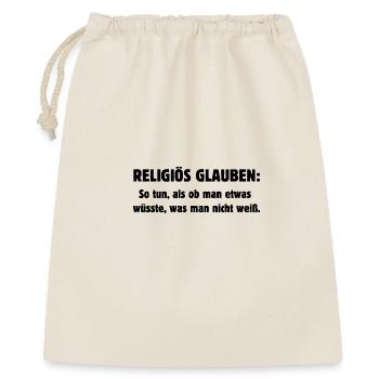Religiös glauben - Geschenkbeutel aus Baumwolle (40 x 50 cm) - Natur - Vorne