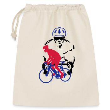 Rennrad - Geschenkbeutel aus Baumwolle (40 x 50 cm) - Natur - Vorne