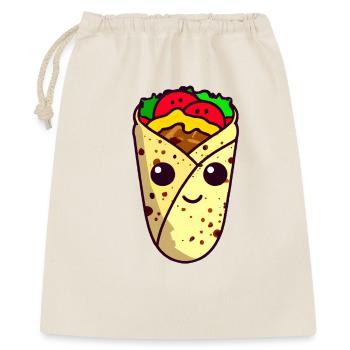 Kawaii Wrap, Döner, Taco - Sweet Street Food Design - Gift Bag 40 x 50 cm - nature - Front