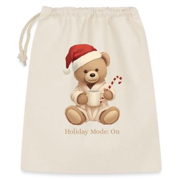 Cozy Teddy Xmas – Mode vacances : Activé - Sac cadeau 40 x 50 cm - nature - Devant