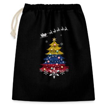Arbre de Noël avec drapeau du Venezuela - Sac cadeau 40 x 50 cm - noir - Devant