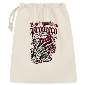 Beziehungsstatus Prosecco Funny German Wine Gift - Geschenkbeutel aus Baumwolle (40 x 50 cm) - Natur - Vorne