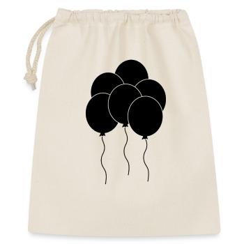 Ballon - Geschenkbeutel aus Baumwolle (40 x 50 cm) - Natur - Vorne