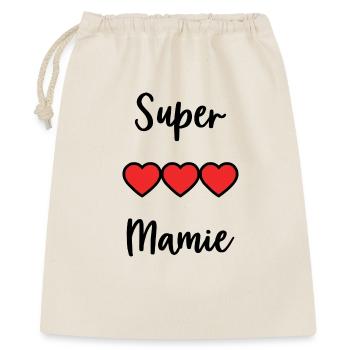 SUPER MAMIE - Sac cadeau 40 x 50 cm - nature - Devant