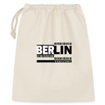 BERLIN - Barcode - Geschenkbeutel aus Baumwolle (40 x 50 cm) - Natur - Vorne