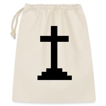 Kreuz (V) - Geschenkbeutel aus Baumwolle (40 x 50 cm) - Natur - Vorne