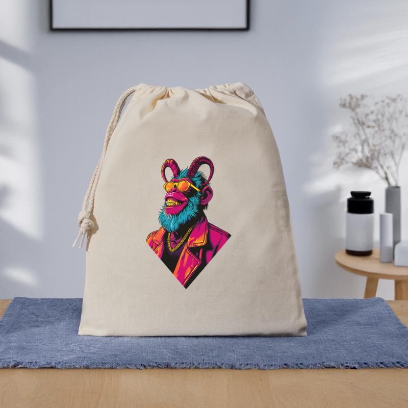 Devil Monkey Geschenkbeutel aus Baumwolle (40 x 50 cm)