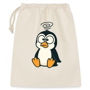 Mignon confus pingouin dessin animé louche étourdi - Sac cadeau 40 x 50 cm - nature - Devant