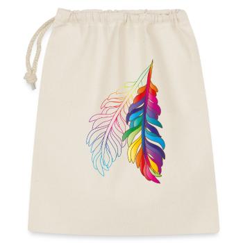 Rainbow feathers – colourful boho design - Gift Bag 40 x 50 cm - nature - Front