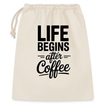 Life Begins After Coffee Coffee Drinker Cafe Coffee - Gift Bag 40 x 50 cm - nature - Front