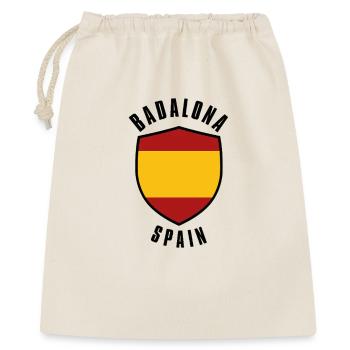 Schild der spanischen Flagge in rot-gelber Farbpalette - Geschenkbeutel aus Baumwolle (40 x 50 cm) - Natur - Vorne