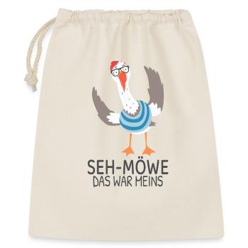 SEH-MÖWE C’était à moi – Dessin animé drôle de mouette - Sac cadeau 40 x 50 cm - nature - Devant