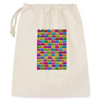 Be Fit Bunte Wiederholung - Geschenkbeutel aus Baumwolle (40 x 50 cm) - Natur - Vorne