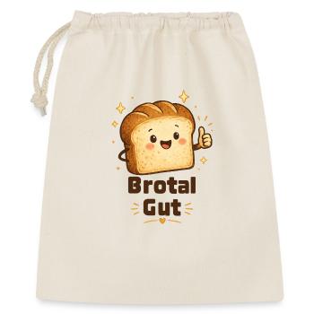 Brotal Gut  - Geschenkbeutel aus Baumwolle (40 x 50 cm) - Natur - Vorne