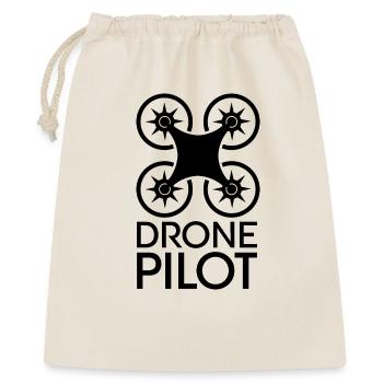 Drone Pilot Flug lustige Sprüche fliegen Symbol - Geschenkbeutel aus Baumwolle (40 x 50 cm) - Natur - Vorne