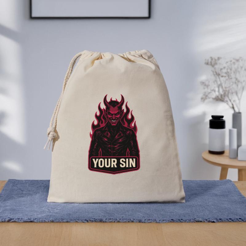 Devil Your Sin, Evil Demon, Hellflames Gift Bag 40 x 50 cm