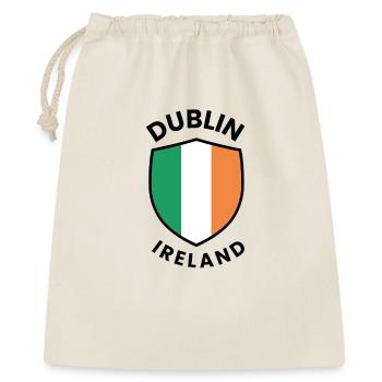 Dublin Shield: Irische Farben - Geschenkbeutel aus Baumwolle (40 x 50 cm) - Natur - Vorne