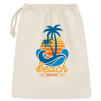 Beach Mode im Sommerurlaub tropisches Geschenk - Geschenkbeutel aus Baumwolle (40 x 50 cm) - Natur - Vorne