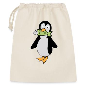 Seevogel Tier Pinguin Vogel Südpol Zoo - Geschenkbeutel aus Baumwolle (40 x 50 cm) - Natur - Vorne