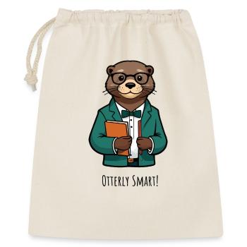Otter Professor : Blazer turquoise et livres - Sac cadeau 40 x 50 cm - nature - Devant