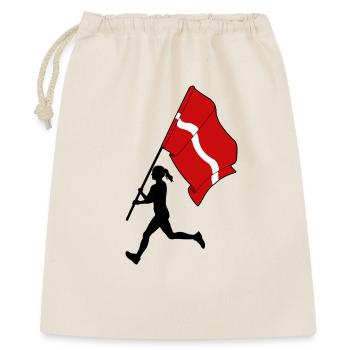 Flag Latvia woman running - Gift Bag 40 x 50 cm - nature - Front