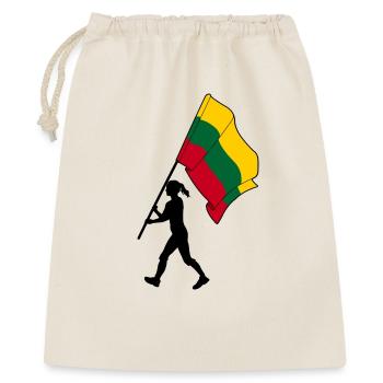Flag Lithuania woman walking - Gift Bag 40 x 50 cm - nature - Front