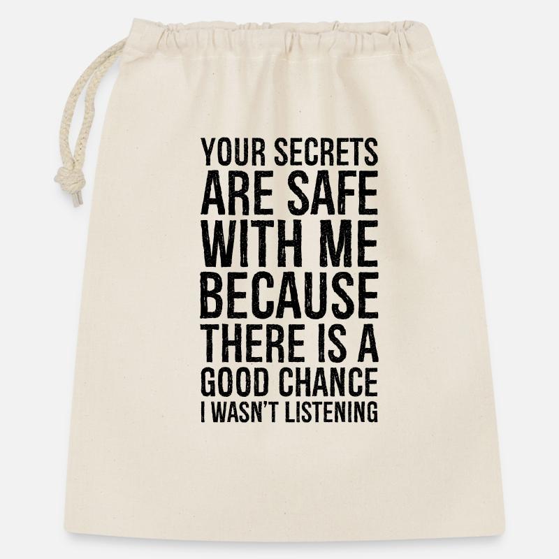 your secrets are safe with me - Gift Bag 40 x 50 cm - nature