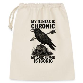 Chronic Illness Dark Humor Raven Tee - Gift Bag 40 x 50 cm - nature - Front