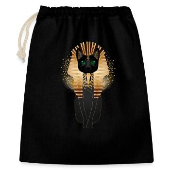 Majestueux chat égyptien avec ornements - Sac cadeau 40 x 50 cm - noir - Devant