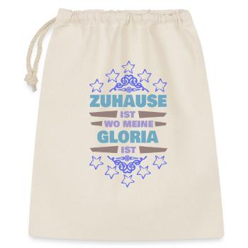 Geschenk für Gloria - Geschenkbeutel aus Baumwolle (40 x 50 cm) - Natur - Vorne