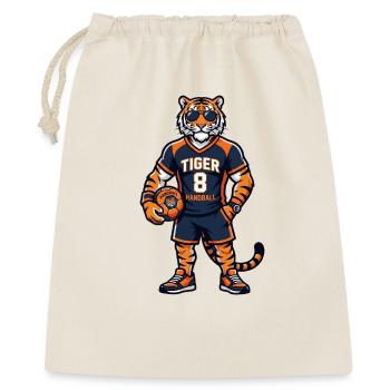 Motif du maillot de handball numéro 8 du Tiger - Sac cadeau 40 x 50 cm - nature - Devant