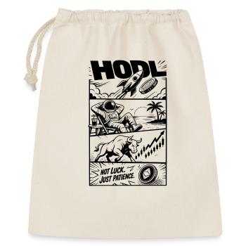 HODL Crypto Rocket Meme - Geschenkbeutel aus Baumwolle (40 x 50 cm) - Natur - Vorne