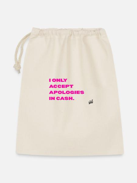 Neonpink Spruch by Pinkmagicart - Geschenkbeutel aus Baumwolle (40 x 50 cm) - Natur