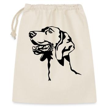 Tête de braque de Weimar - Sac cadeau 40 x 50 cm - nature - Devant