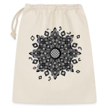 Gotisches Rosetten Kirchenfenster Ornament - Geschenkbeutel aus Baumwolle (40 x 50 cm) - Natur - Vorne