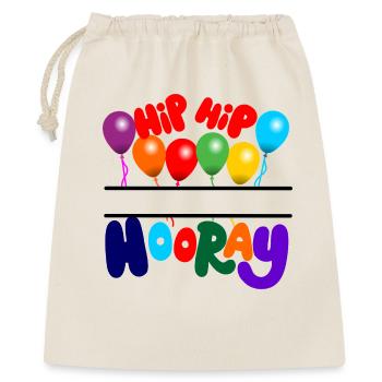 Hippe hippe Hurra-Party - Geschenkbeutel aus Baumwolle (40 x 50 cm) - Natur - Vorne