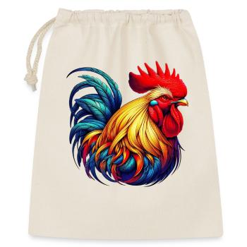 Poule coq - Sac cadeau 40 x 50 cm - nature - Devant