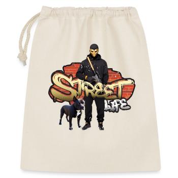 Gangster Straßen Leben - Geschenkbeutel aus Baumwolle (40 x 50 cm) - Natur - Vorne