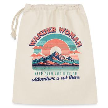 Wander_Woman - Geschenkbeutel aus Baumwolle (40 x 50 cm) - Natur - Vorne